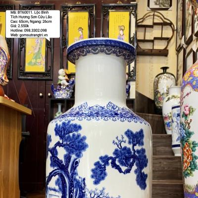 Bình vẽ tay tích Hương Sơn Cửu Lão